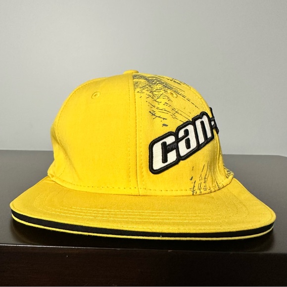 Vintage Can-Am Logo Fitted Hat Cap in‎ Yellow Size L/XL EUC - Picture 4 of 9